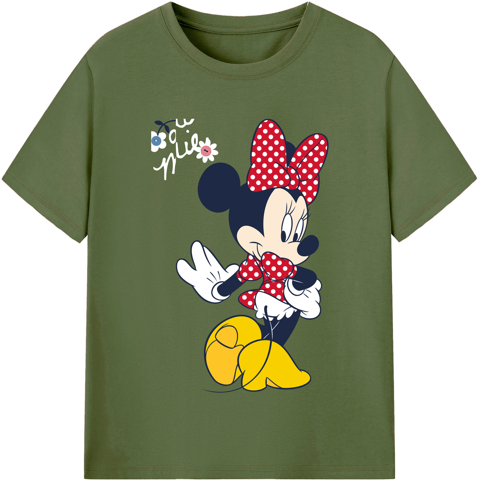 （画像用） ミッキーマウス Mickey Mouse 綿100％半袖Tシャツ（フロントプリント）